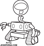 Alien Coloring Page Illustrator