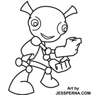 Alien Coloring Page Illustrator