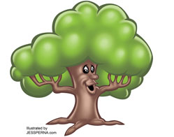 Cartoon Tree Digital Art Illustration American Artist