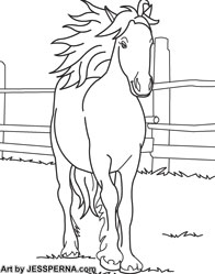 Stallion Coloring Page