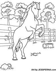Stallion Coloring Page