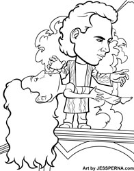 Magician Coloring Page Illustrator Party Ad Art
