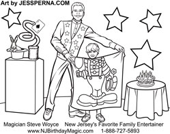 Order Magician Coloring  Page Ad Poster