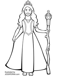 Princess Coloring Book Page Freelance Artist Illustrator