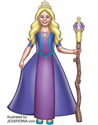 Digital Children's Book Illustration Princess Coloring Artwork