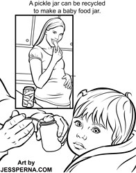  Baby Food Jar Recycling Coloring Page