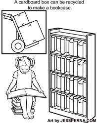 Recycling Cardboard Boxes Coloring Page