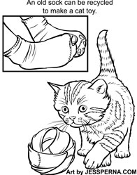 Recycling Socks Coloring Page